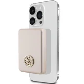 Powerbanki - Guess Powerbank indukcyjny 5W GUPBM3AL4DMD 3000mAh złoty/gold MagSafe 4G Strassed Metal Logo - miniaturka - grafika 1