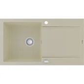 Zlewozmywaki - Mexen Leo zlewozmywak granitowy 1-komorowy z ociekaczem 900 x 500 mm, beżowy - 6501901010-69 - miniaturka - grafika 1