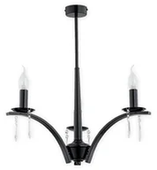 Lampy sufitowe - Lemir Kapra żyrandol 3 pł. / czarny połysk O2863 W3 CZA - miniaturka - grafika 1