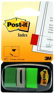 Post-It 3M Zakładki indeksujące (680-3), PP, 25x43mm, 50 kart., zielone 3M-70071392776 - Zakładki indeksujące - miniaturka - grafika 4