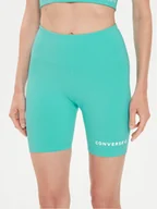 Spodenki damskie - Converse Szorty sportowe W Wordmark Bike Short 10024539-A12 Niebieski Skinny Fit - miniaturka - grafika 1