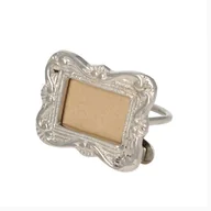 Dekoracja stołu - Dekoria pl pl Obrączka na serwetkę Silver Frame 5 x 4 x 4,5 cm 814-643 - miniaturka - grafika 1