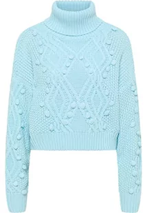 aleva Damski sweter z golfem z dzianiny 19025286-AL04, jasnoniebieski, XS/S, jasnoniebieski, XS-S - Swetry damskie - miniaturka - grafika 1