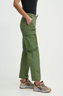 Spodnie damskie - Columbia spodnie outdoorowe Boundless Trek Cargo kolor zielony proste high waist 2073011 - miniaturka - grafika 1
