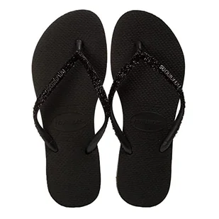 Havaianas Slim Glitter, Japonki damskie, Czarny Ciemny Szary, 35-36 EU - Klapki i japonki damskie - miniaturka - grafika 1