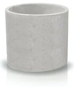 Donice - Gładka donica ceramiczna w kształcie cylindra - szara - miniaturka - grafika 1