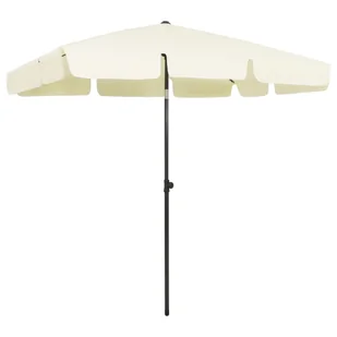 vidaXL Parasol plażowy, piaskowy żółty, 200x125 cm 314727 - Parasole ogrodowe - miniaturka - grafika 9
