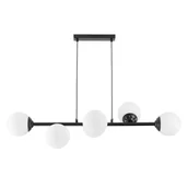 Lampy sufitowe - NOWOCZESNA LAMPA WISZĄCA CZARNA FINO W6 - miniaturka - grafika 1