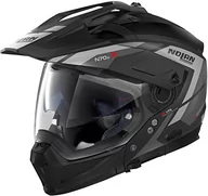 Kaski motocyklowe - Nolan N70-2 X Grandes Alpes N-Com kask czarny matowy/srebrny XL (62) - miniaturka - grafika 1