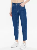 Spodnie damskie - Calvin Klein Jeansy K20K205062 Granatowy Tapered Fit - miniaturka - grafika 1