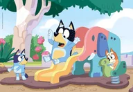 Puzzle - PUZZLE 104 EL BLUEY BLUE NIEBIESKI PIES PSY PLAC ZABAW - miniaturka - grafika 1