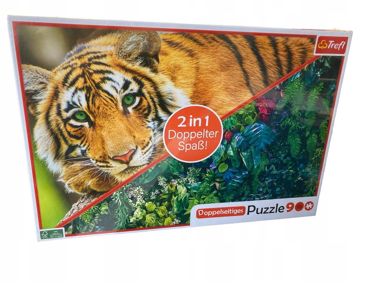 Puzzle 900 2in1 Trefl Doppelter Puzzle dwustronne tygrys/dżungla 93250