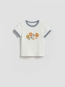 Bluzki dla niemowląt - Reserved - Bluzka z haftem - złamana biel - miniaturka - grafika 1