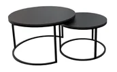 Ławy i stoliki kawowe - Zestaw dwóch czarnych stolików kawowych E6-N19 - miniaturka - grafika 1