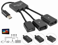 Kable komputerowe i do monitorów - Hub Usb typ C 3.1 2x Usb Otg + zasilanie micro Usb - miniaturka - grafika 1