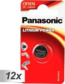 Panasonic Bateria Power CR1616 12 szt. - Baterie i akcesoria - miniaturka - grafika 1