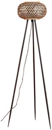 Lindby - Nerys Lampa Podłogowa Black/Wood Lindby - Lampy stojące - miniaturka - grafika 1