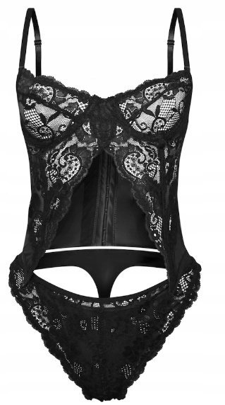 PRETTYLITTLETHING KOMPLET BIELIZNY CZARNY L EKF