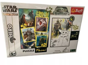 Puzzle Neon 104 Star Wars Mandalorian + plakat świecący w ciemności 93395 - Puzzle - miniaturka - grafika 1