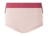 Majtki damskie - esmara® Hipstery damskie cięte laserowo, 3 pary (Czerwony/różowy, M (40/42)) - miniaturka - grafika 1