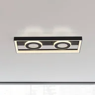 Lampy sufitowe - Paul Neuhaus lampa sufitowa LED Traforo, długość 45 cm, czarna - miniaturka - grafika 1