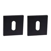 Szyldy i rozety - Rozeta podklamkowa pod klucz Adel slim Czarna - miniaturka - grafika 1