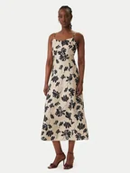 Sukienki - Vero Moda Sukienka letnia Jennifer 10341972 Beżowy Regular Fit - miniaturka - grafika 1