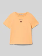 Koszulki dla dziewczynek - T-shirt z nadrukiem z motywem i napisem - miniaturka - grafika 1