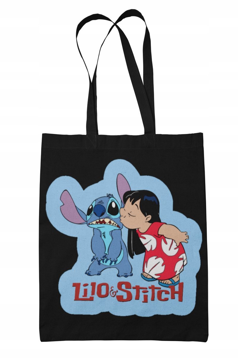 Torba Shopper-Materiał-Na Ramie-Lilo I Stich-Bajka
