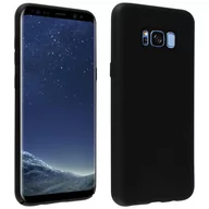 Etui i futerały do telefonów - Silikonowe, półsztywne etui Samsung Galaxy S8 Plus, miękkie w dotyku, matowe wykończenie – czarne - miniaturka - grafika 1