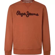 Bluzy męskie - Pepe Jeans Męska bluza Ryan Crew, Brązowy (Rzeźba), XL - miniaturka - grafika 1