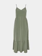 Sukienki - Pieces Sukienka letnia Sade 17146543 Zielony Wide Fit - miniaturka - grafika 1