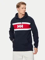 Bluzy męskie - Helly Hansen Bluza Salt Cotton Hoodie 34474 Granatowy Regular Fit - miniaturka - grafika 1