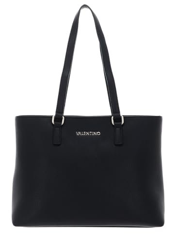 Mario Valentino Czarna torebka na ramię z anej sztucznej skóry dla kobiet, czarny i pomarańczowy, Taglia unica