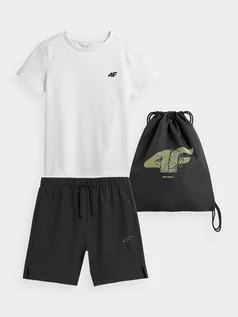 Spodnie i spodenki dla chłopców - Komplet sportowy szybkoschnący chłopięcy - 4F - grafika 1