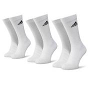 Skarpetki damskie - Adidas Zestaw 3 par wysokich skarpet unisex Cush Crw 3PP DZ9356 White/White/Black - miniaturka - grafika 1