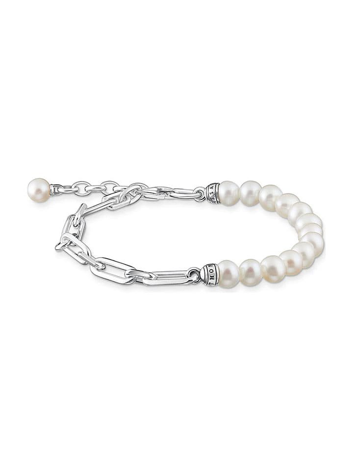 Thomas Sabo Srebrna bransoletka z perłami
