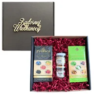 Zestawy upominkowe - Zestaw Karton Ozdobny Pudełko Prezentowe Herbata Miód Radosnej Wielkanocy - miniaturka - grafika 1