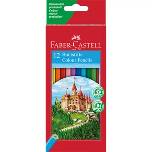 Faber-Castell Kredki Zamek 12 kolorów + temperówka Amex - Kredki, ołówki, pastele i pisaki - miniaturka - grafika 2