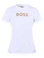 Koszulki i topy damskie - BOSS Orange T-shirt damski Kobiety Bawełna biały nadruk, XS - miniaturka - grafika 1
