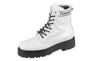 Botki damskie - Buty damskie Tommy Jeans Patent Leather Flatform trepy-41 - miniaturka - grafika 1