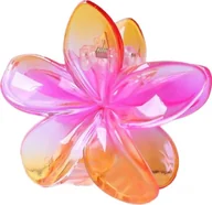 Ozdoby do włosów - eCarla Spinka do włosów klamra XL kwiat OMBRE 7,5x8cm SP322 - miniaturka - grafika 1