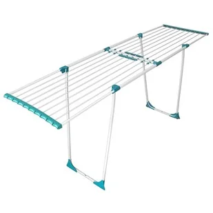 Suszarka do ubrań wolnostojąca Family Star 197 x 50 x 90 cm biało-niebieski - Suszarki na ubrania - miniaturka - grafika 1