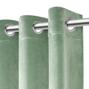 Zasłona welurowa 140x250 cm Velvet Soft szałwiowa Spod Igły i Nitki - Zasłony - miniaturka - grafika 1