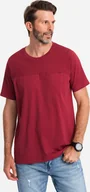 Koszulki męskie - T-shirt LOOSE FIT męski z kieszonką czerwony V3 OM-TSCT-0171 XL - miniaturka - grafika 1