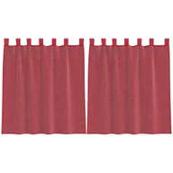 Zasłony - vidaXL Zasłony woalowe z pętelkami 2 szt. Wino czerwone 140x140 cm - miniaturka - grafika 1