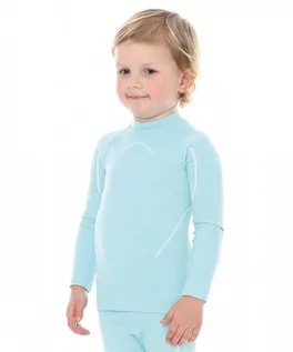 Odzież sportowa dziecięca - Bluza termoaktywna dla dziewczynki Brubeck Thermo LS13670 błękitny - grafika 1