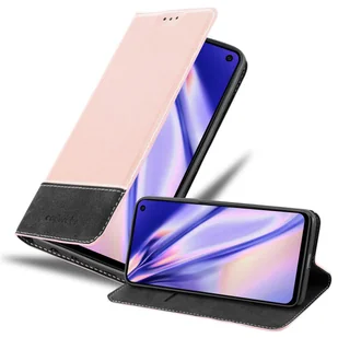 Etui Cadorabo kompatybilne z Samsung Galaxy S10e w kolorze ROSÉ Gold BLACK - etui na telefon komórkowy z magnetycznym zamknięciem, funkcją podstawki i miejscem na kartę - pokrowiec ochronny na etui z klapką w stylu książki - Etui i futerały do telefonów - miniaturka - grafika 1