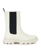 Buty dla dziewczynek - Geox Botki J Junette Girl J36HVE 0BCNH C1M9B S Écru - miniaturka - grafika 1