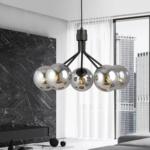 Emibig NOVA 5 BLACK/GRAFIT 1140/5 lampa wisząca design szklane klosze 1140/5 - Lampy sufitowe - miniaturka - grafika 3